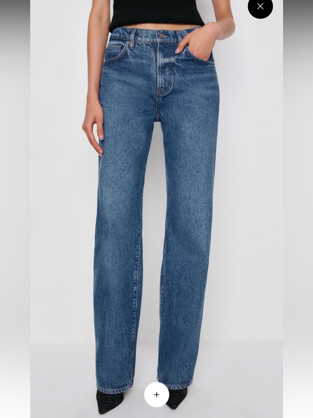 Reformation Mid-Blue Straight Leg Jeans